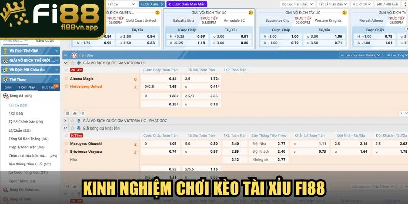 Kèo Tài Xỉu Fi88 Cơ Hội Làm Giàu Cho Tín Đồ Mê Cá Độ 4 Kinh nghiệm chơi kèo tài xỉu Fi88 hiệu quả